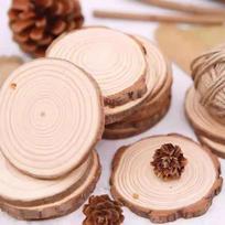 Round Wood Slices for DIY Christmas Tree Ornaments and Kindergarten Painting Diameter 1-3 cm (Thickness 0.5 cm) white