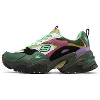 Skechers Stamina V2 One Piece Collaboration Zoro Colorway Leather Lace-Up Low-Top Dad Shoes Women sneakers Green 896034-BKMT 35.5 black
