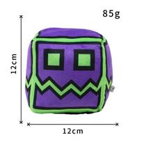 Geometry Dash Kubo Pliušiniai Žaislai Iškamša Pliušinis Žaislas Maža Pagalvėlė Kvadratinis Pakabukas Žaidimas Mielas Vaikams Gerbėjų Kolekcija Gimtadienio Dovana 12CM black