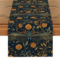 William Morris Retro stiliaus valgomojo stalo takelis Saulėgrąžos valgomojo stalo servetėlė Svetainės virtuvės valgomojo stalo takelio dekoras 150x33cm
