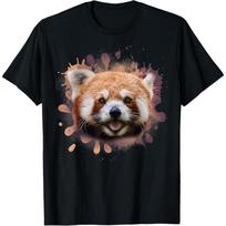 Red panda cat bear illustration T-Shirt XXXXXL