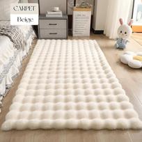 Soft Bubble Shape Plush Rugs For Bedroom Bedside Mat Luxury Faux Rabbit Fur Carpet Sofa Home Decor Anti Slip Kids Room Area Rug Quality 40X40CM white