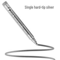 Metallic Gold & Silver Highlighter Pen - Waterproof Red & Graffiti Signature Marker gray