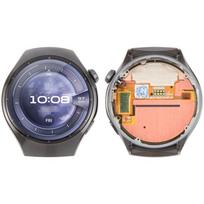 Skirta Huawei Watch 5 46mm LCD ekrano skaitmenintuvui, pilnas surinkimas su rėmeliu, išmaniojo laikrodžio lietimui jautraus ekrano keitimo remonto dalis juoda