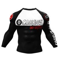 Asmeninis individualaus dizaino sublimacinis ilgomis rankovėmis juodas No Gi BJJ Jiu Jitsu apsauginis marškinėlis kovinė apranga Mma apsauginis marškinėlis fitnesui vyrams L
