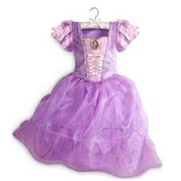 Vaikų Mergaičių Princesės Karnavaliniai Kostiumai Rapuncel Belle Pelenė Sofia Cosplay Apranga #G Light Purple Aurora Dress,130cm/6-7Years pink