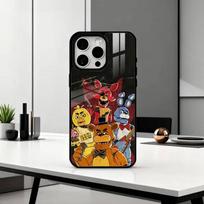 Penki Naktys Pas F-Fredį Fnaf   Dėklas Telefonui iPhone17,16,15,14,13,12,11 Plus,Pro Max Magnetinis Magsafe Belaidžiam Įkrovimui iPhone15PRO black