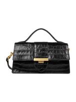 LANCASTER Paris Rankinė 'Baguette Exo Ily M Noir Croco' juoda