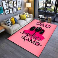 Squid Game Guards Pink Carpet suitable as a non-slip mat for the living room or bedroom sofa 60x90cm( 23x35in ) gray