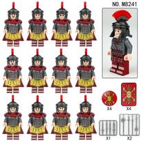 M8241 M8244 Roman Legion Shield Soldier Figure Small Particle Building Block Toy for Children gray