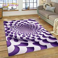 3D sūkurio vizualinių iliuzijų kilimas svetainei, miegamajam, namų dekoravimui, neslystanti grindų danga sofai, virtuvei, durų kilimėlis 40x60cm( 15x23in )