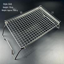 Kashicong Foldable Stainless Steel Mini BBQ Grill Rack black