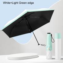Carbon Fiber Ultra-light Folding Sun Umbrella Sun and Rain Both Use Waterproof Vinyl Folding Umbrella UV Protection Windproof Iron&8K black
