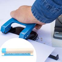 Paper Punching Machine Sturdy Labor Saving 30 Hole Puncher Manual for Office Classroom gray