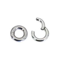 Titano plieno didelis žiedas nosies/lūpų auskarui – Paprastas universalus dizainas nosiai, lūpoms ir ausies kremzlėms. 2x10mm Titanium sidabras