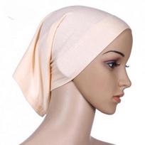Muslim Women's Hijab Underscarf Stretchable Head Scarf Bonnet Cap Head Wear white