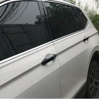 Skirta VW Volkswagen Tiguan 2017 2018 MK2 ABS anglies pluošto šoninių durelių rankenos dangtelio apdaila automobilių priedams With 2 Holes Chrome white