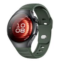 Minkštas silikoninis laikrodžio dirželis be tarpų, skirtas Huawei Watch 5 42MM 46MM, sportinis apyrankės dirželis, skirtas Huawei Watch 5 riešo dirželiui, laikrodžio dirželiai Huawei Watch 5 42MM žalia