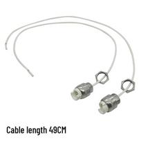 Top-Mount R7S Ceramic Heater Lamp Holder with Heating Wire Zinc Alloy Lamp Holder [2 Pack] white