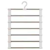 Multi-layer Anti-slip Trouser Rack: Cloud Ladder Home Storage Hanger gray