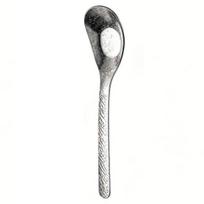 Flat Bottom Titanium Spoon Hammer Pattern Dinner Spoon Dishwasher Safe Long Handle Kitchen Soup Rice Ice Cream Dessert Spoon sidabras