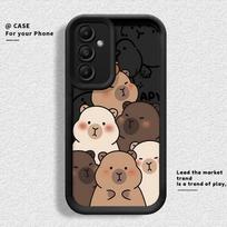 Cute Capybara Case for Samsung Galaxy A35 A36 A15 A16 A23 A51 A73 A56 A34 A12 A13 A53 A54 A26 A32 A71 A72 Phone Cover Galaxy A53 5G black
