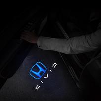 2 vnt. LED automobilio pasveikinimo logotipo projektoriaus šviesos durų lempos priedai Honda Civic 10-osios 11-osios kartos Hrv Jazz City Accord 7 Crv Odyssey JA2