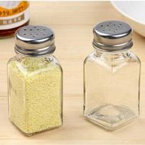 Glass Spice Bottles for Kitchen & Restaurant - Pepper, Sea Salt, and Seasonings 100mL skaidri