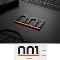 For ZEEKR 001/X/007 Car Emblem Sticker Metallic Satin Blackened Black To Replace Car Logo Black Warrior Tail Emblem Accessories black