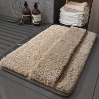 Memory Foam Microfiber Bath Mats Wipeable Instep Fluffy Soft Water-absorbent and Quick-drying Foot Mat Bathroom Non-slip Rug 40x60cm