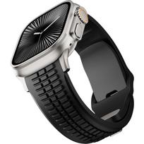 Rubber Band for Apple Watch Ultra 3 2 1 49mm Strap Soft Bracelet for Iwatch Series 10 11 46mm 9 8 7 6 5 SE 3 44mm 45mm Watchband 44mm 45mm 46mm gray