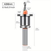 8 mm kotu grąžtas Naujas lydinio šerdies ribotuvas Įleidžiamieji grąžtai Freza Medžio apdirbimo įrankis 4x8