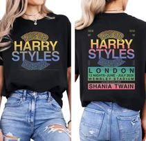 Harry Styles Together 2026 Tour Wembley Stadium T-shirt Men and Women Summer Cotton Clothing Oversize Fashion Short Sleeved Tee 110 gray