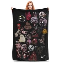 The Binding of Isaac Two Tone Flannel Throw Blanket Blanket for Bedding Couch Super Warm Plush Thin Quilt, Size: 75*100cm, Weight: 230 GSM