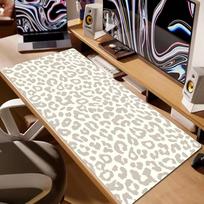 Wild Leopard Print Super Large Mouse Pad Rubber Nonslip Bottom Gaming Office Computer Desk Pads Thickened Wearresistant Carpet 800x300x2mm white
