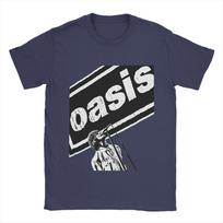 Men T-Shirt Oasi/s Hipster Cotton Tee Shirt Short Sleeve Rock T Shirts O Neck Tops New Brand Ins Y2k Hot Sell L black