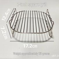 Stainless Steel Double-Layer Air Fryer Grill Rack with Skewers