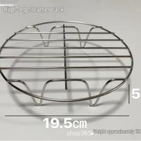 Stainless Steel Double-Layer Air Fryer Grill Rack with Skewers gray