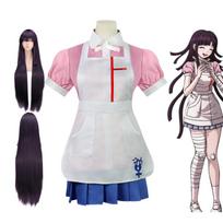 Anime Danganronpa Trigger Happy Havoc Mikan Tsumiki Cosplay Costumes Wig Full Set L white