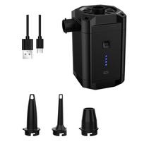 Rechargeable Air Pumps Multipurpose Electric Air Pumps Fast Inflation Deflation for Air Mattresses Pool Toy 1 black