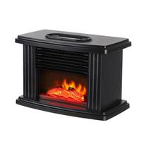 Namų šildytuvas 1000W elektrinis šildytuvas Mini Patogus Liepsnos Šilto oro ventiliatorius EU kištukas black