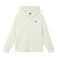 Puma Solid Color Logo Embroidered Comfortable Casual Loose Jacket Women jackets White 688716-70 XXL beige