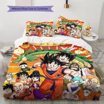 DRAGON BALL rašto patalynė, antklodės komplektas, antklodės užvalkalas, pagalvės užvalkalas namams, gimtadienio dovana (1 * antklodės užvalkalas + 2 * pagalvės užvalkalai, be šerdies) 220x240cm