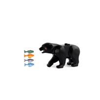 Miesto Gyvūnų Zoologijos Sodo Ūkio MOC Statybinis Blokelis Kiaulė Višta Avys Krokodilai Panda Delfinas Dramblys Gorila Vaisiai Erelis Blokeliai Žaislai A012 black