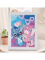 Stitch Diy Diamond Painting  Kit Featuring , Ideal For Holiday Gifts Or Collectibles One Size blue