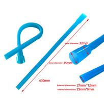 Universal Vacuum Cleaner Extension Tube Vacuum Cleaner Accessories Long Flat Tube Vacuum Hose Attachment Soft Long Reach blue