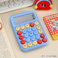 Cute Color Contrast Mini Portable Calculator For Primary School Children Students 1pcs mėlyna