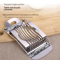 Food Safe Stainless Steel Egg Cutter Multifunctional Slicer for Meat Fruit Vegetable Baking Picnic Food Prep A1 beige