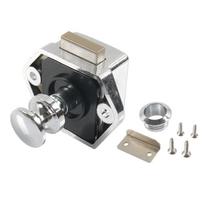 Button Lock Drawer Lock Keyless Cabinet Lock Heavy-duty Construction gray