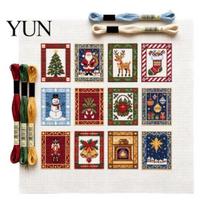 Creative Christmas Gifts for Women Cross Stitch Kit, Winter Holiday DIY Embroidery Xmas Starter Kit Adults Tree Craft Adults, Home Decor Needlepoint E gray